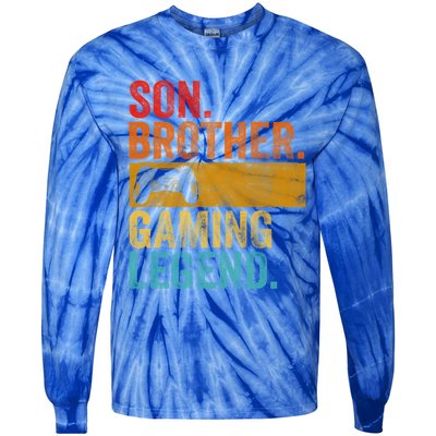 Funny Video Gamer Son Brother Gaming Legend Gift Tie-Dye Long Sleeve Shirt