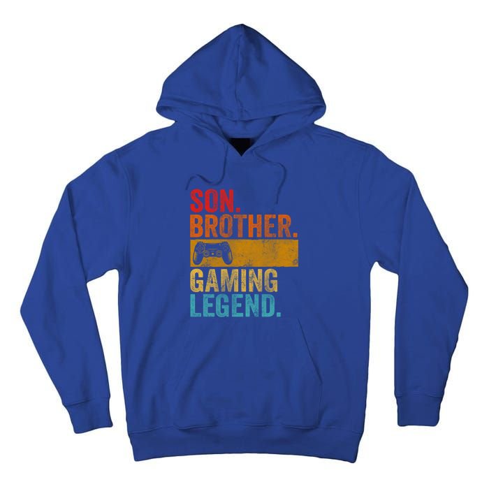 Funny Video Gamer Son Brother Gaming Legend Gift Tall Hoodie