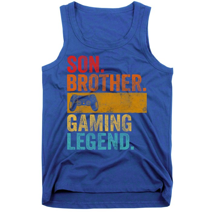 Funny Video Gamer Son Brother Gaming Legend Gift Tank Top