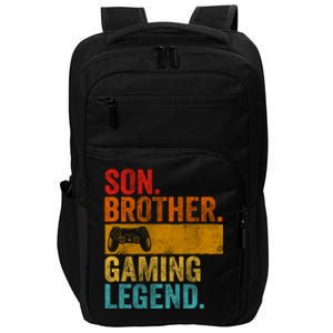 Funny Video Gamer Son Brother Gaming Legend Gift Impact Tech Backpack