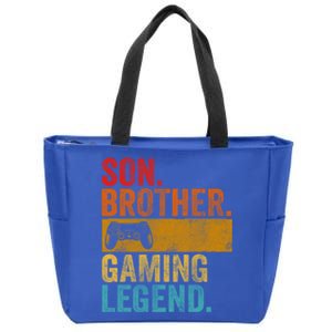 Funny Video Gamer Son Brother Gaming Legend Gift Zip Tote Bag