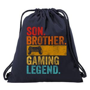 Funny Video Gamer Son Brother Gaming Legend Gift Drawstring Bag