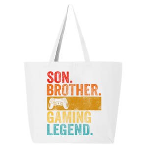 Funny Video Gamer Son Brother Gaming Legend Gift 25L Jumbo Tote