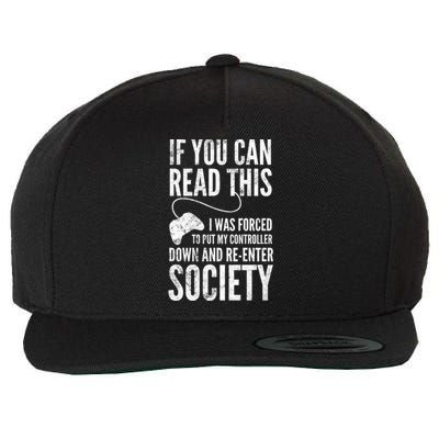 Funny Video Game Gift For Gamers Who Love Gaming Wool Snapback Cap