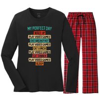 Funny Video Gaming Women's Long Sleeve Flannel Pajama Set 