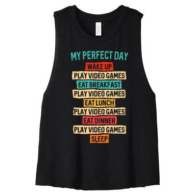 Funny Video Gaming Women's Racerback Cropped Tank