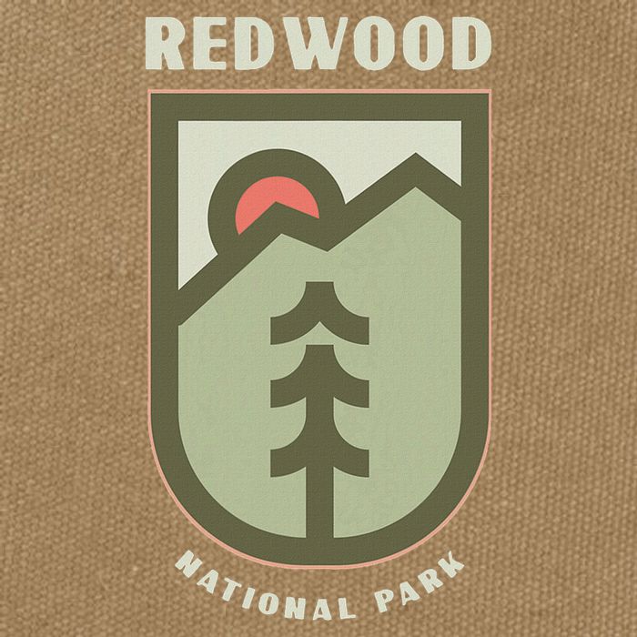 Family Vacation Gift Redwood National Park Cotton Canvas Backpack