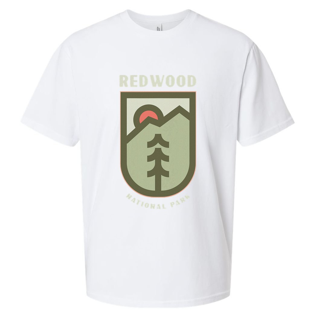 Family Vacation Gift Redwood National Park Sueded Cloud Jersey T-Shirt
