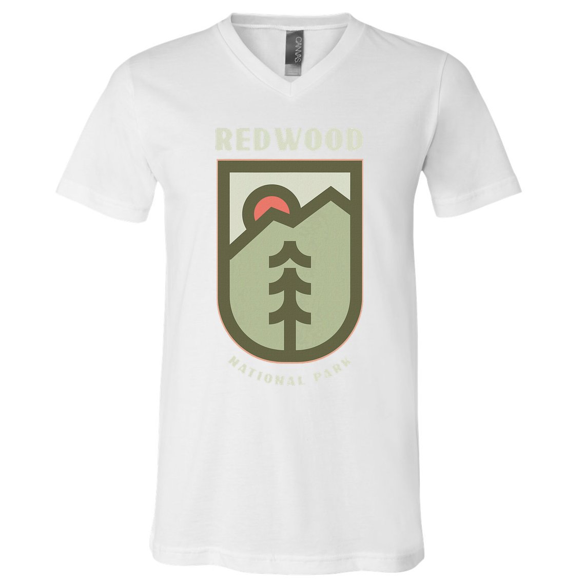 Family Vacation Gift Redwood National Park V-Neck T-Shirt