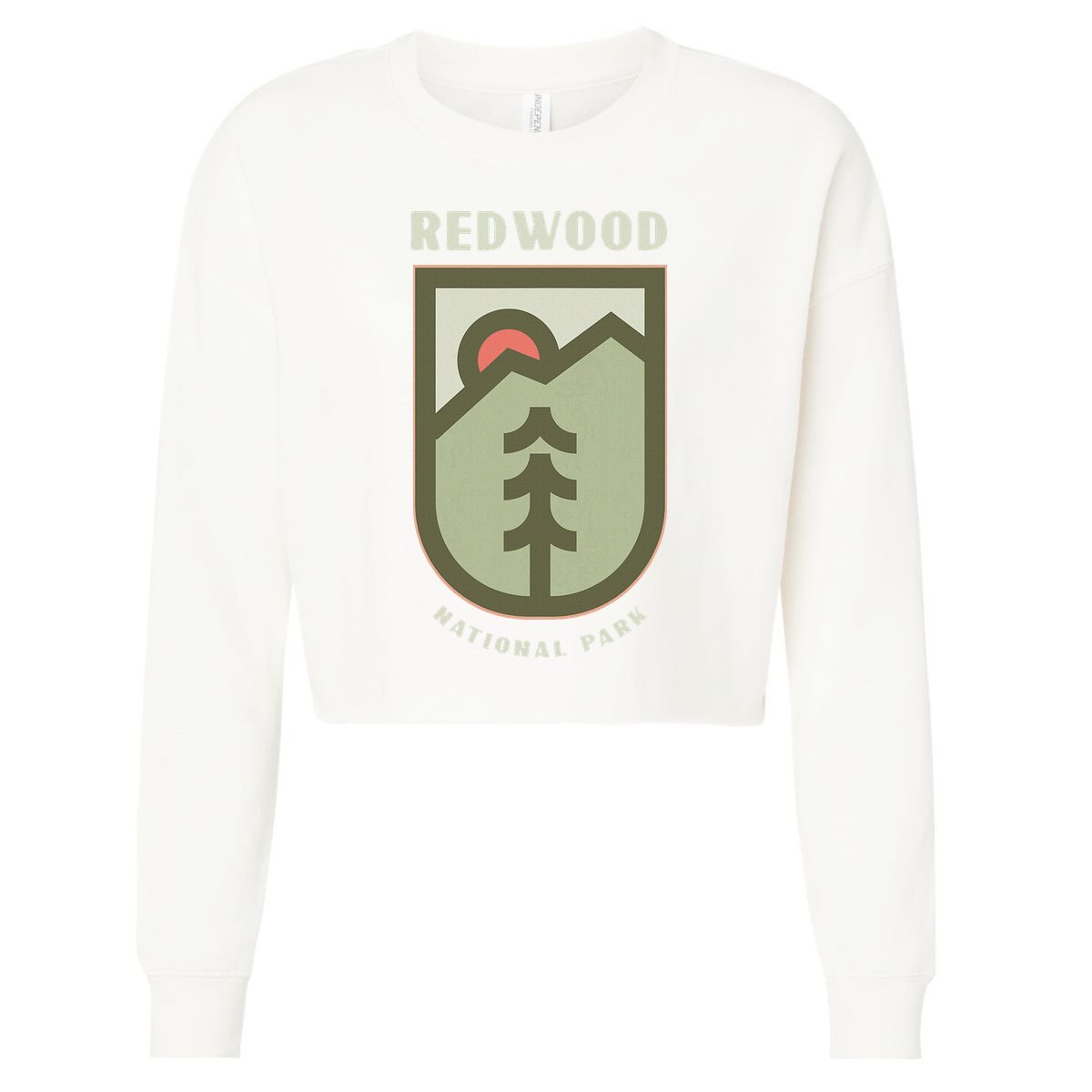 Family Vacation Gift Redwood National Park Cropped Pullover Crew