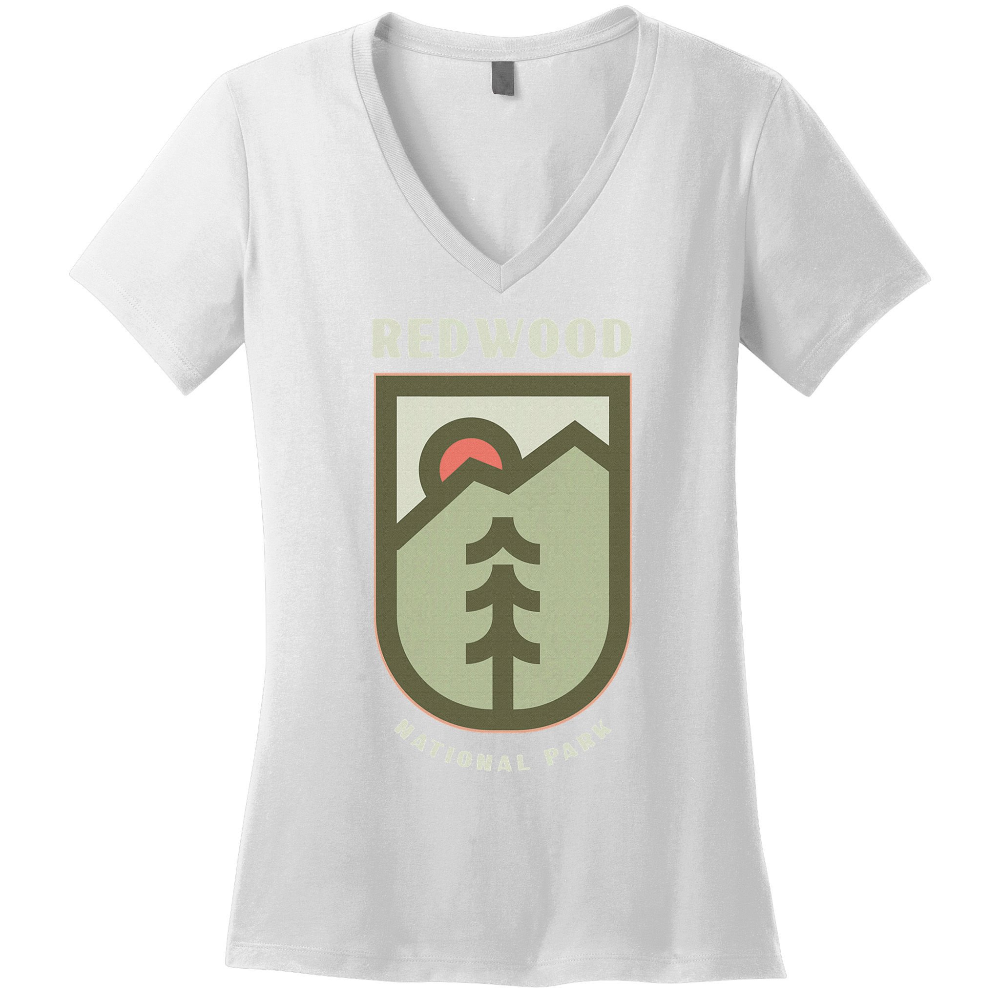 Family Vacation Gift Redwood National Park Women's V-Neck T-Shirt