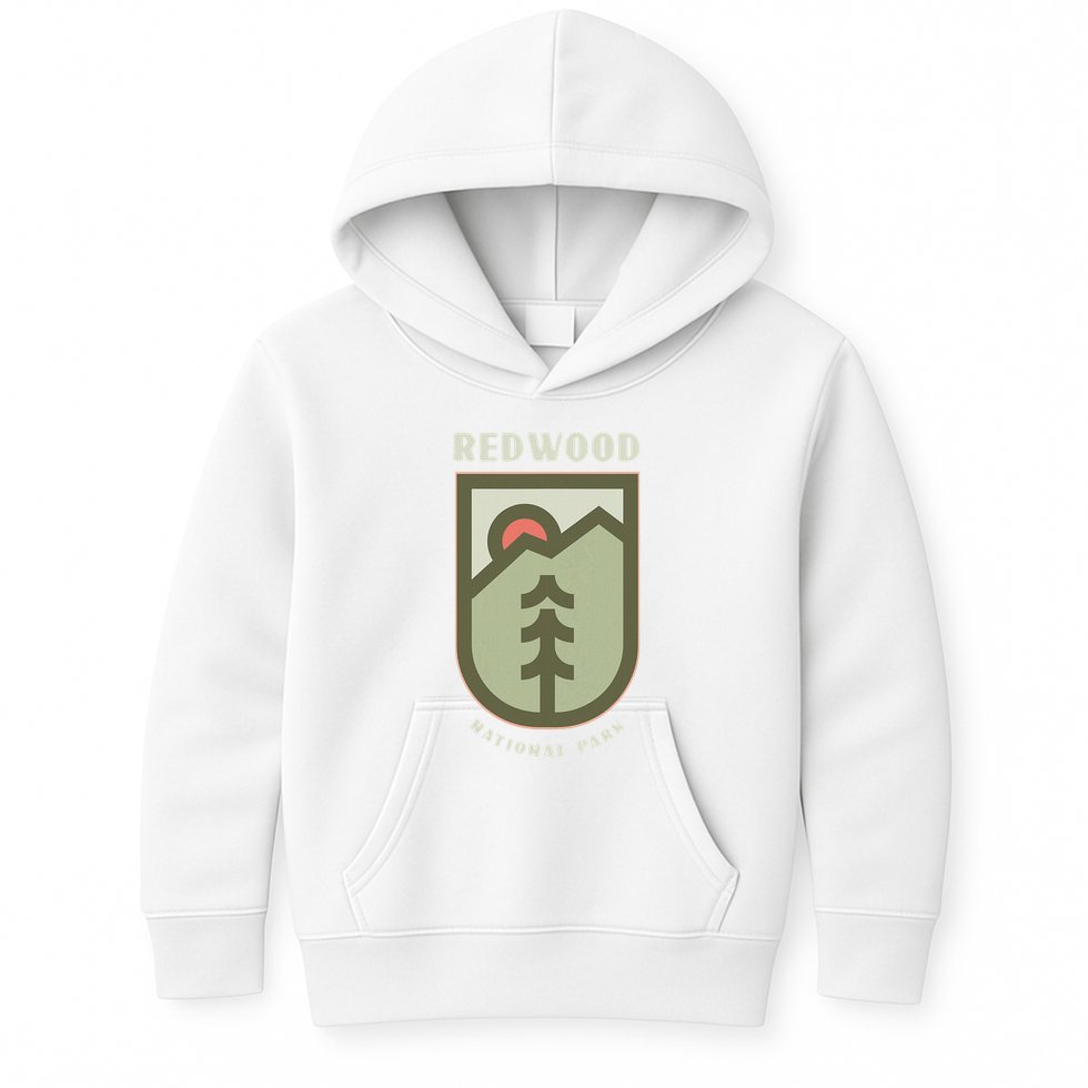 Family Vacation Gift Redwood National Park Kids Hoodie