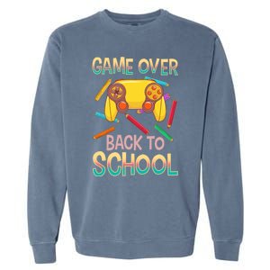 Funny Video Game Game Over Back To School Meaningful Gift Garment-Dyed Sweatshirt