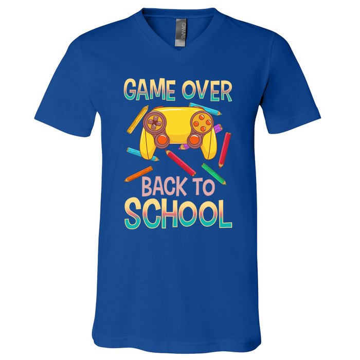 Funny Video Game Game Over Back To School Meaningful Gift V-Neck T-Shirt