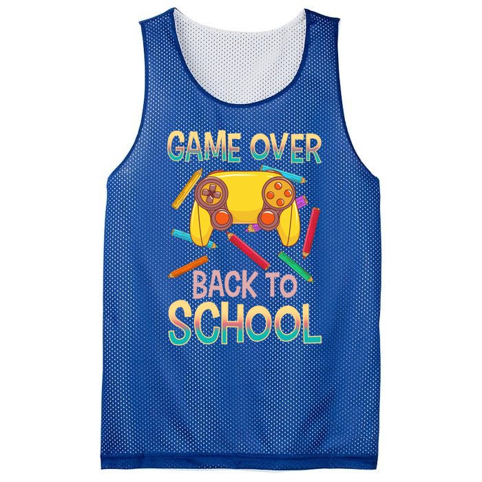 Funny Video Game Game Over Back To School Meaningful Gift Mesh Reversible Basketball Jersey Tank