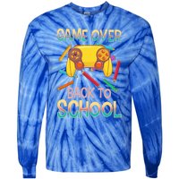 Funny Video Game Game Over Back To School Meaningful Gift Tie-Dye Long Sleeve Shirt