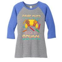 Funny Video Game Game Over Back To School Meaningful Gift Women's Tri-Blend 3/4-Sleeve Raglan Shirt