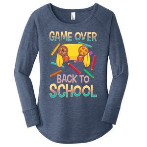 Funny Video Game Game Over Back To School Meaningful Gift Women's Perfect Tri Tunic Long Sleeve Shirt