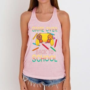 Funny Video Game Game Over Back To School Meaningful Gift Women's Knotted Racerback Tank