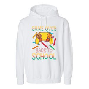 Funny Video Game Game Over Back To School Meaningful Gift Garment-Dyed Fleece Hoodie