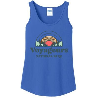 Family Vacation Gift Cute Gift Retro Voyageurs National Park Gift Ladies Essential Tank