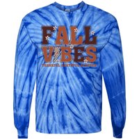 Fall Vibes Groovy Thankful Grateful Blessed Pumpkin Spice Cool Gift Tie-Dye Long Sleeve Shirt