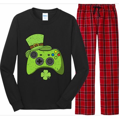 Funny Video Game Console St Patricks Day Gamers Long Sleeve Pajama Set