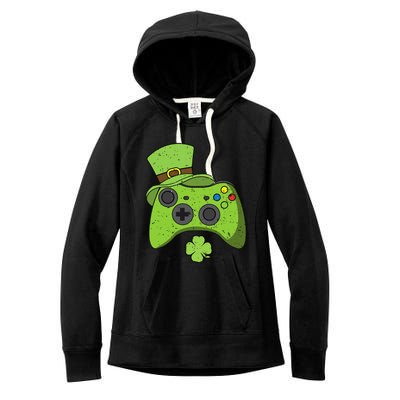 Funny Video Game Console St Patricks Day Gamers Women's Fleece Hoodie