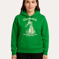 Funny Vintage Gardening Because Murder Is Wrong Gardening Plant Lover Hoodie