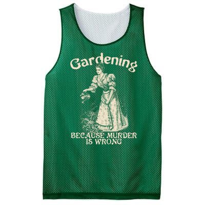 Funny Vintage Gardening Because Murder Is Wrong Gardening Plant Lover Mesh Reversible Basketball Jersey Tank