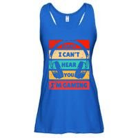 Funny Vintage Gamer Sorry I Can't Hear You I'm Gaming Gift Ladies Essential Flowy Tank