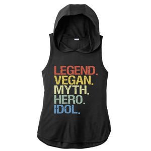 Funny Vegan Gift Ladies PosiCharge Tri-Blend Wicking Draft Hoodie Tank