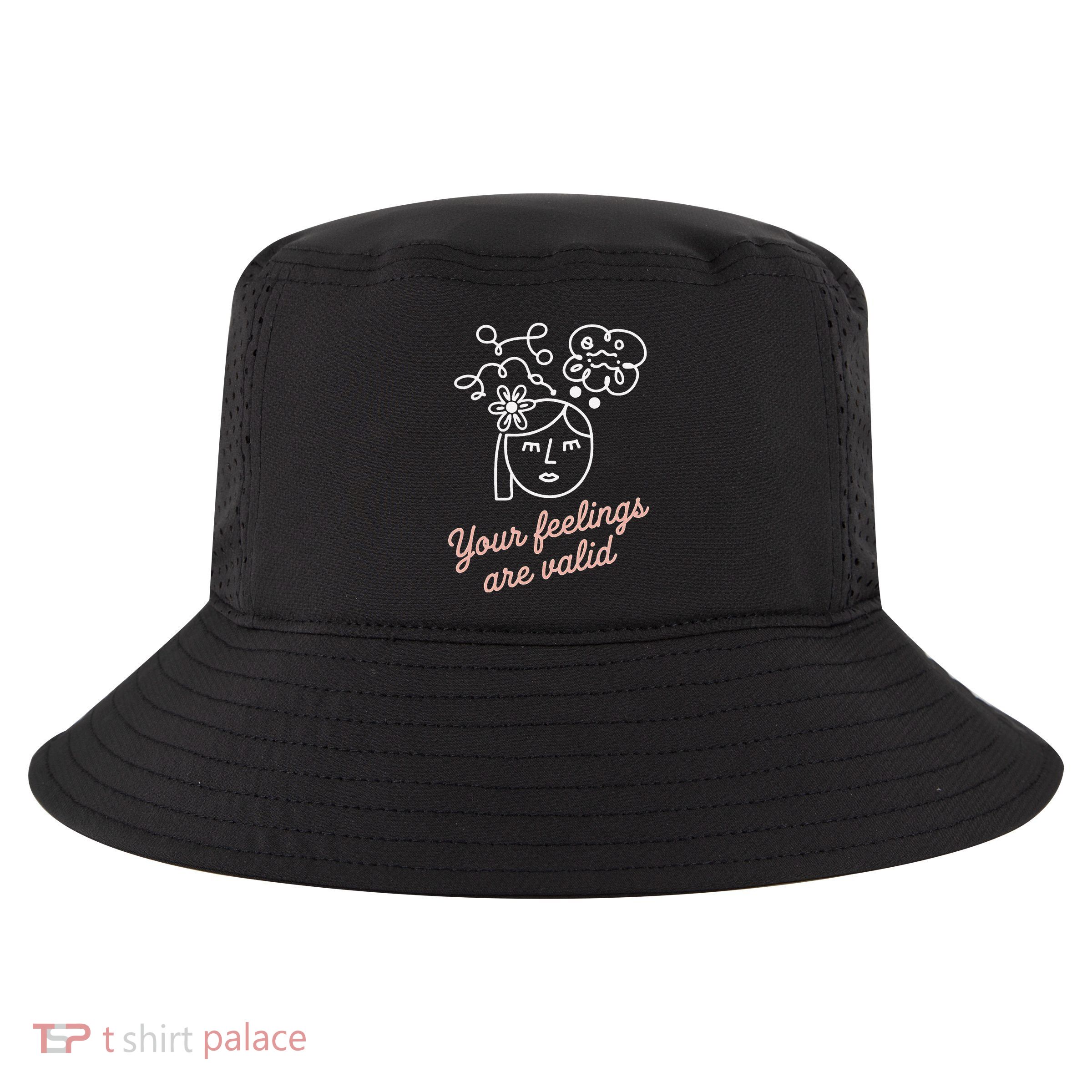 Feelings Valid Health Inspirational Quote Cool Comfort Performance Bucket Hat