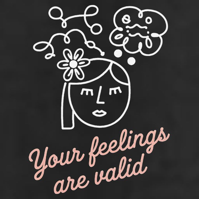 Feelings Valid Health Inspirational Quote 7 Panel Mesh Trucker Snapback Hat