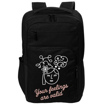 Feelings Valid Health Inspirational Quote Impact Tech Backpack