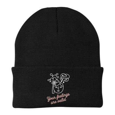 Feelings Valid Health Inspirational Quote Beanie