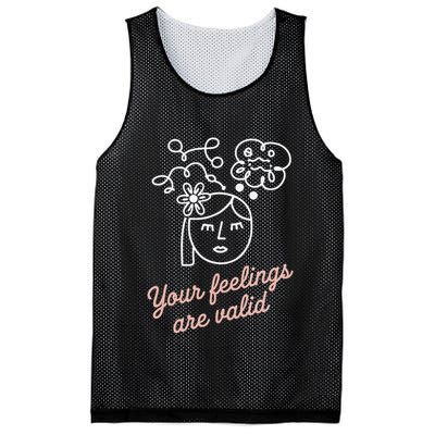 Feelings Valid Health Inspirational Quote Mesh Reversible Basketball Jersey Tank
