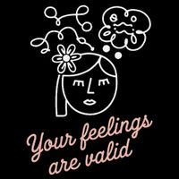 Feelings Valid Health Inspirational Quote Cropped Pullover Crew
