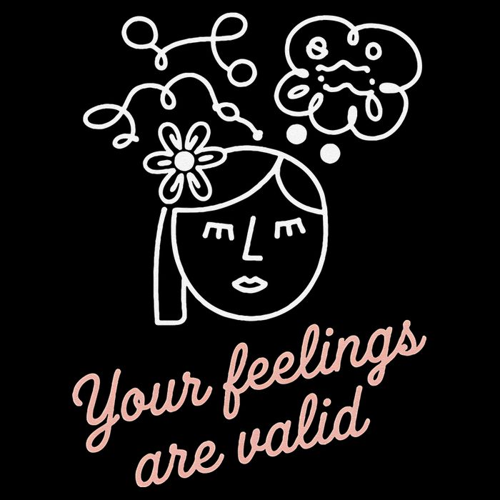Feelings Valid Health Inspirational Quote Cropped Pullover Crew