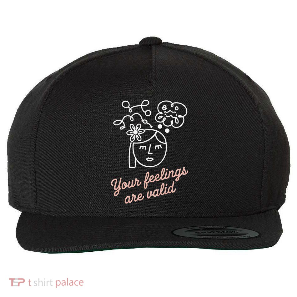 Feelings Valid Health Inspirational Quote Wool Snapback Cap