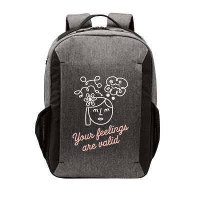 Feelings Valid Health Inspirational Quote Vector Backpack