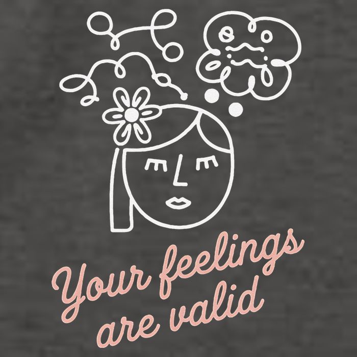 Feelings Valid Health Inspirational Quote Vector Backpack