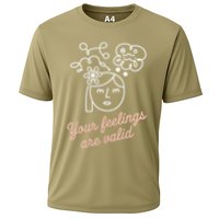Feelings Valid Health Inspirational Quote Cooling Performance Crew T-Shirt