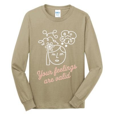 Feelings Valid Health Inspirational Quote Tall Long Sleeve T-Shirt