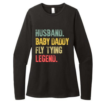 Funny Vintage Husband Daddy Fly Tying Legend Gift Womens CVC Long Sleeve Shirt