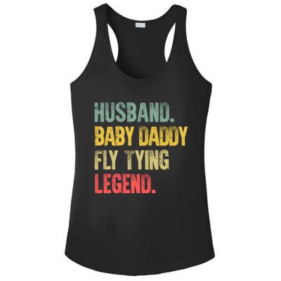 Funny Vintage Husband Daddy Fly Tying Legend Gift Ladies PosiCharge Competitor Racerback Tank