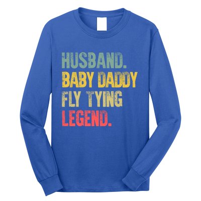 Funny Vintage Husband Daddy Fly Tying Legend Gift Long Sleeve Shirt