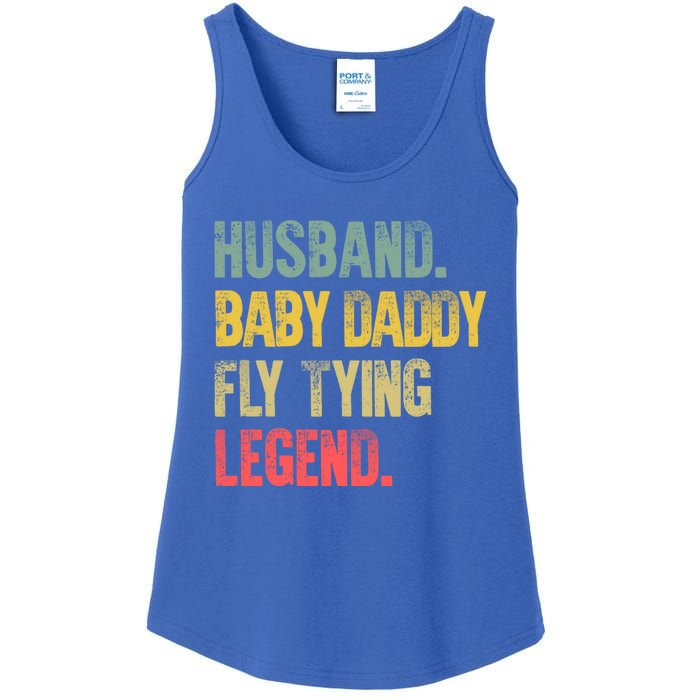 Funny Vintage Husband Daddy Fly Tying Legend Gift Ladies Essential Tank