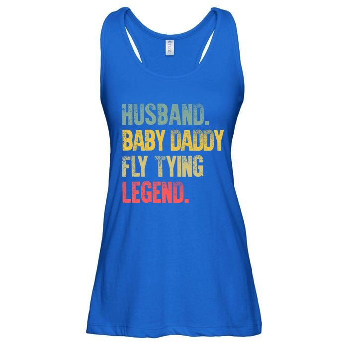 Funny Vintage Husband Daddy Fly Tying Legend Gift Ladies Essential Flowy Tank