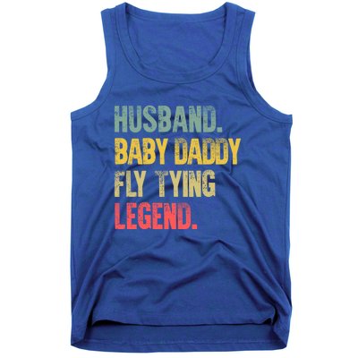 Funny Vintage Husband Daddy Fly Tying Legend Gift Tank Top